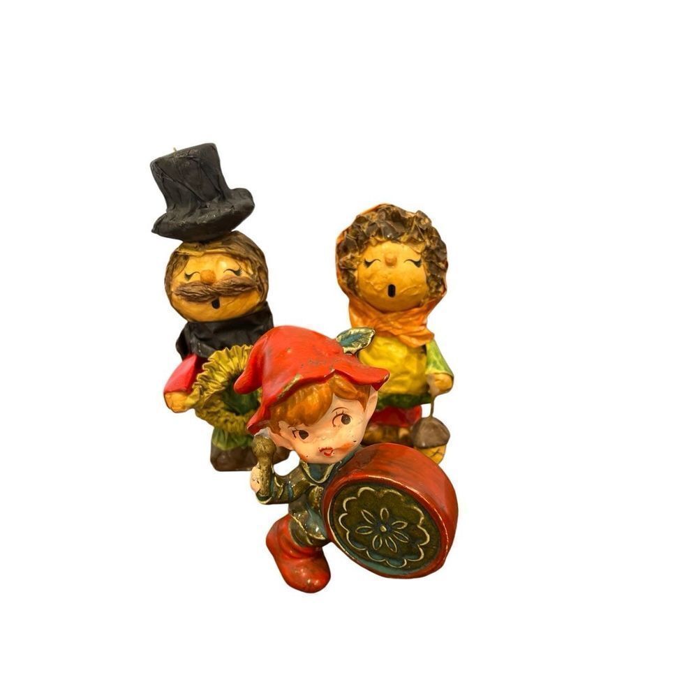 Lot of 3 carolers and drummer boy Christmas